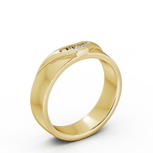 Giselle Ladies 0.05ct Round Lab Diamond V Cut Wedding Ring